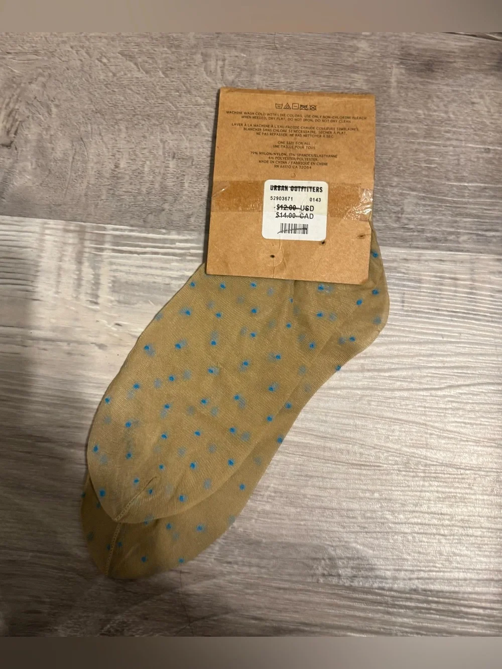 Urban Outfitters .These are sheer socks from Urban Outfitters featuring a small